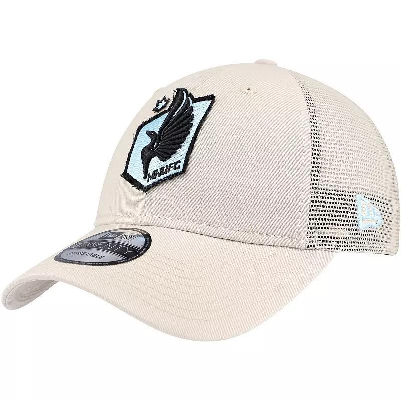 Mens New Era Tan Minnesota United FC Game Day 9TWENTY Adjustable Trucker Hat Product Image