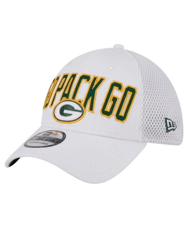 New Era Mens White Green Bay Packers Breakers 39THIRTY Flex Hat Product Image