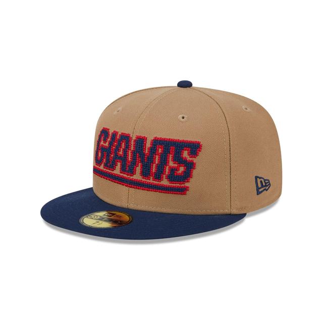 New York Giants Classic 8-Bit Wordmark 59FIFTY Fitted Hat Male Product Image