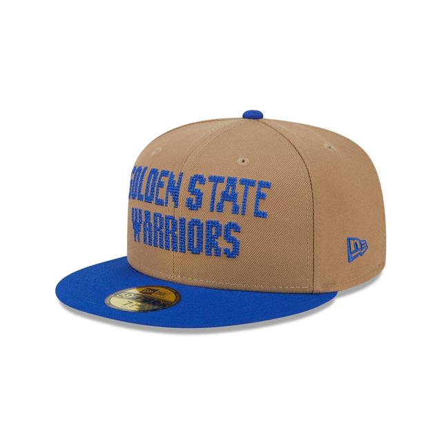 Golden State Warriors Classic 8-Bit Wordmark 59FIFTY Fitted Hat Male Product Image