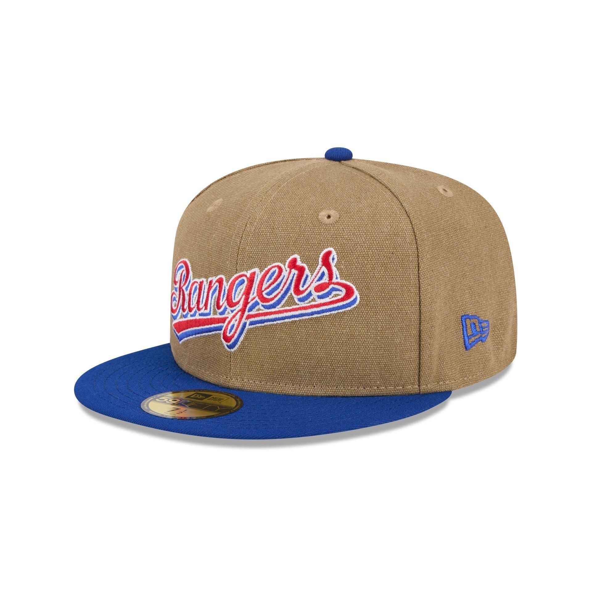 Texas Rangers Canvas Crown 59FIFTY Fitted Hat Male Product Image