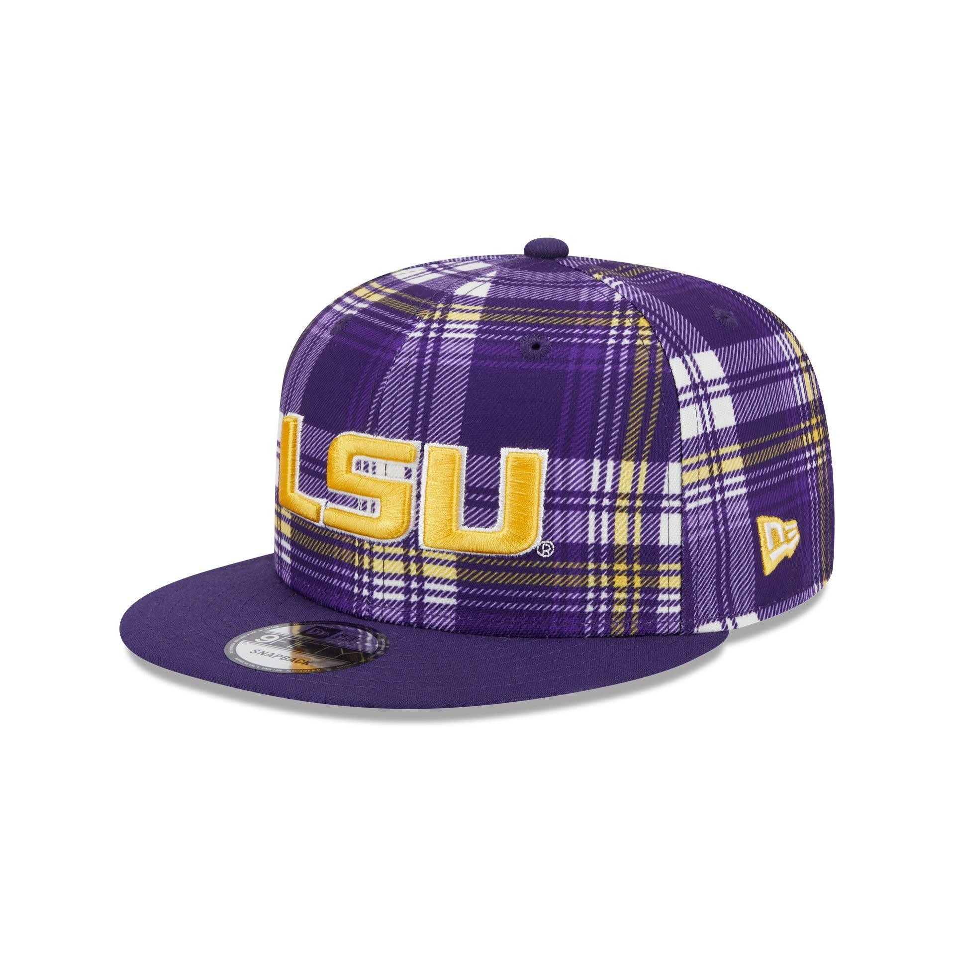 LSU Tigers Plaid 9FIFTY Snapback Hat Male Product Image