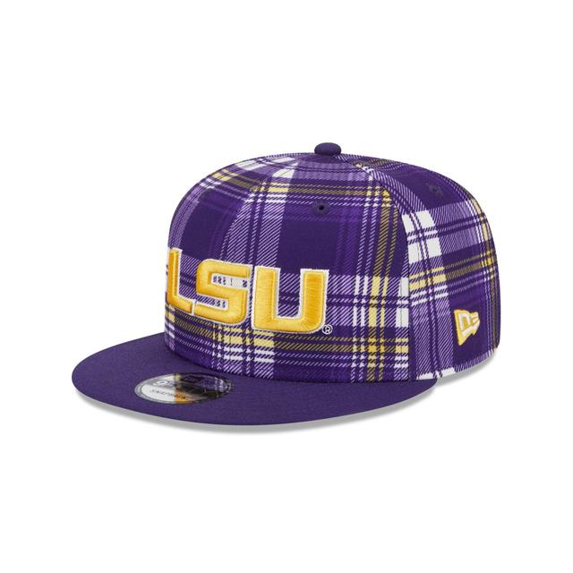 LSU Tigers Plaid 9FIFTY Snapback Hat Male Product Image