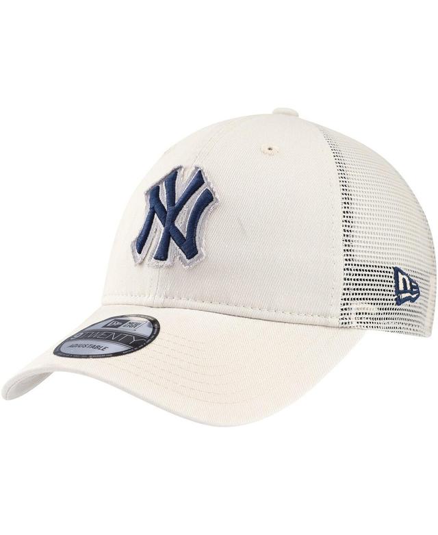 Mens New Era Stone New York Yankees Game Day 9TWENTY Adjustable Trucker Hat Product Image