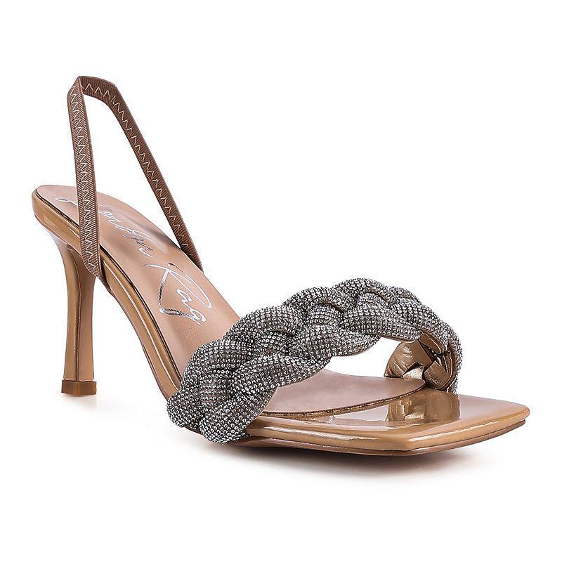 London Rag High Social Diamante Womens Braided Sandals Product Image