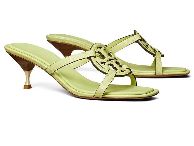 Tory Burch 55 mm Geo Bombe Miller Low Heel Sandals (Lime Leaf) Women's Sandals Product Image