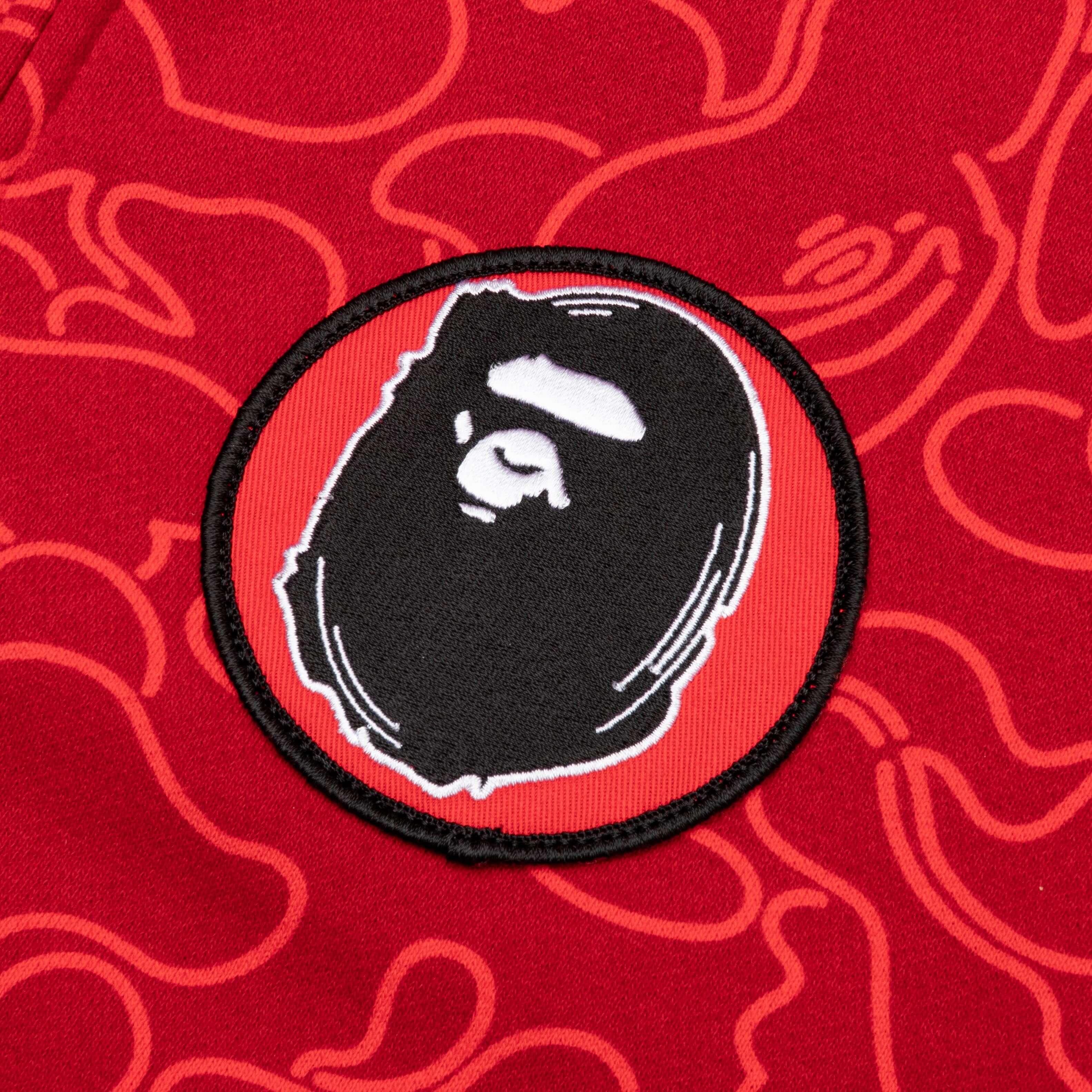 Bape 30th Anniversary Line Camo Shark Full Zip Hoodie - Red Male Product Image