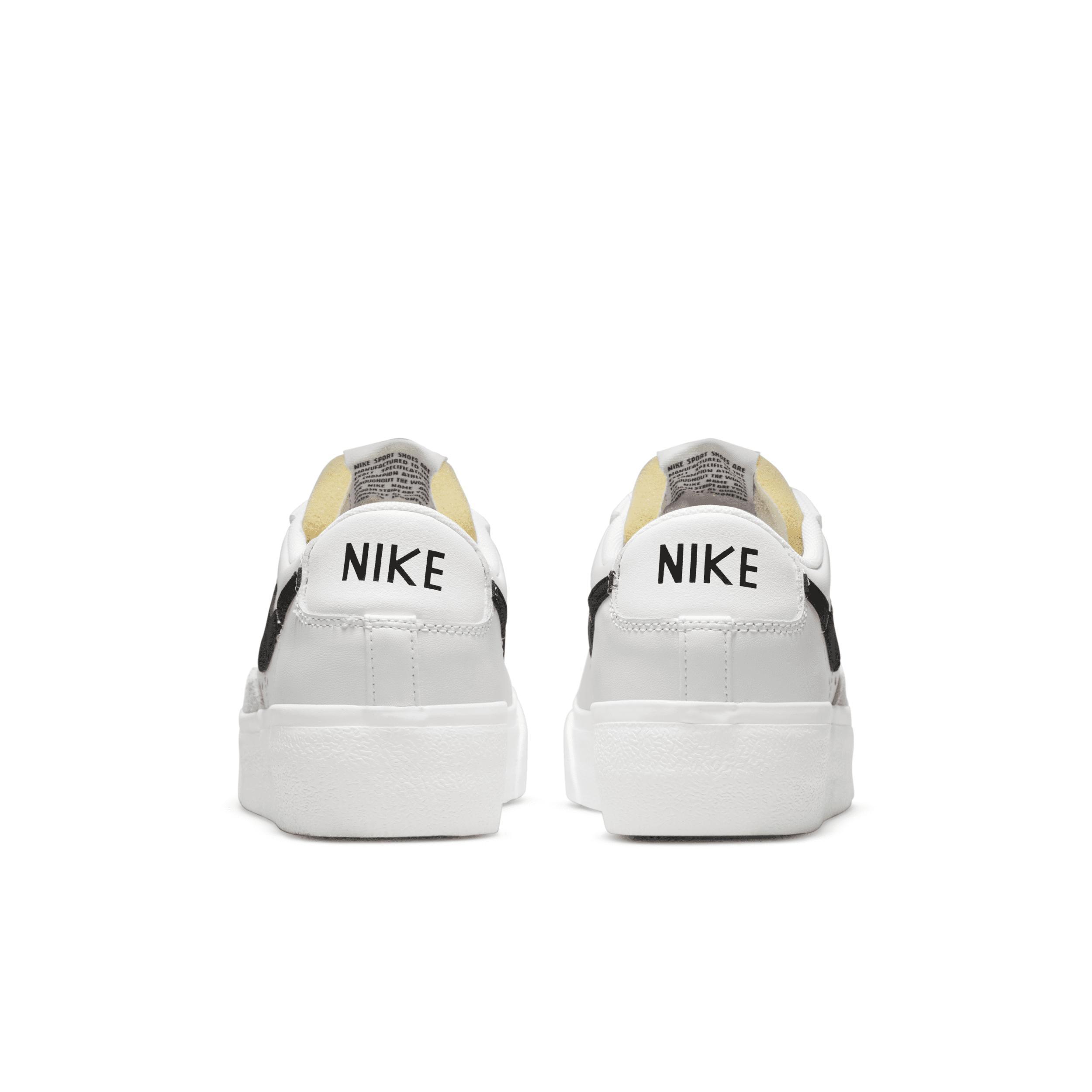 Nike Womens Nike Blazer Low Platform - Womens Shoes White/Black Product Image