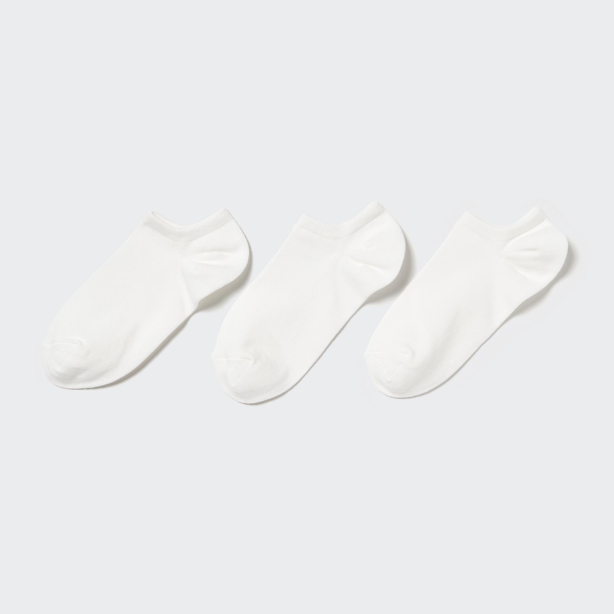 Womens Short Socks (3 Pairs) White US W 7.5-10 UNIQLO US Product Image