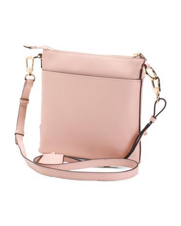 Leather Pockets Zip Top Crossbody for Women Product Image