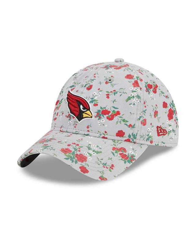 Womens New Era Gray Arizona Cardinals Bouquet 9TWENTY Adjustable Hat Product Image