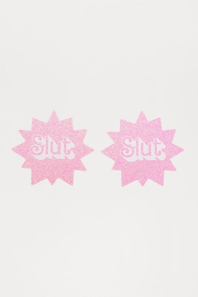 Naughty Doll Glitter Nipple Pasties - Hot Pink Product Image