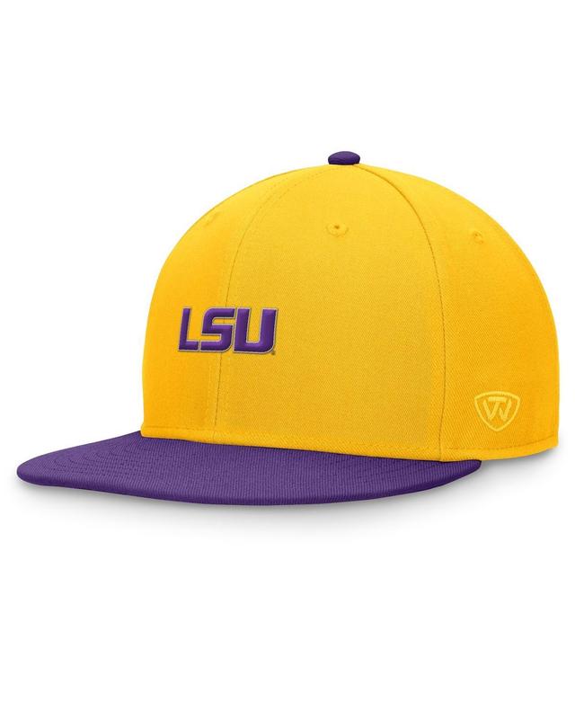 Top of the World Mens Gold Lsu Tigers Rally Two-Tone Fitted Hat - Gold, Purple Product Image