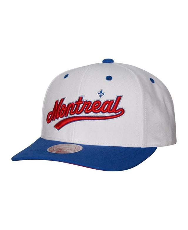 Mens Mitchell & Ness White Montreal Expos Cooperstown Collection Pro Crown Snapback Hat Product Image