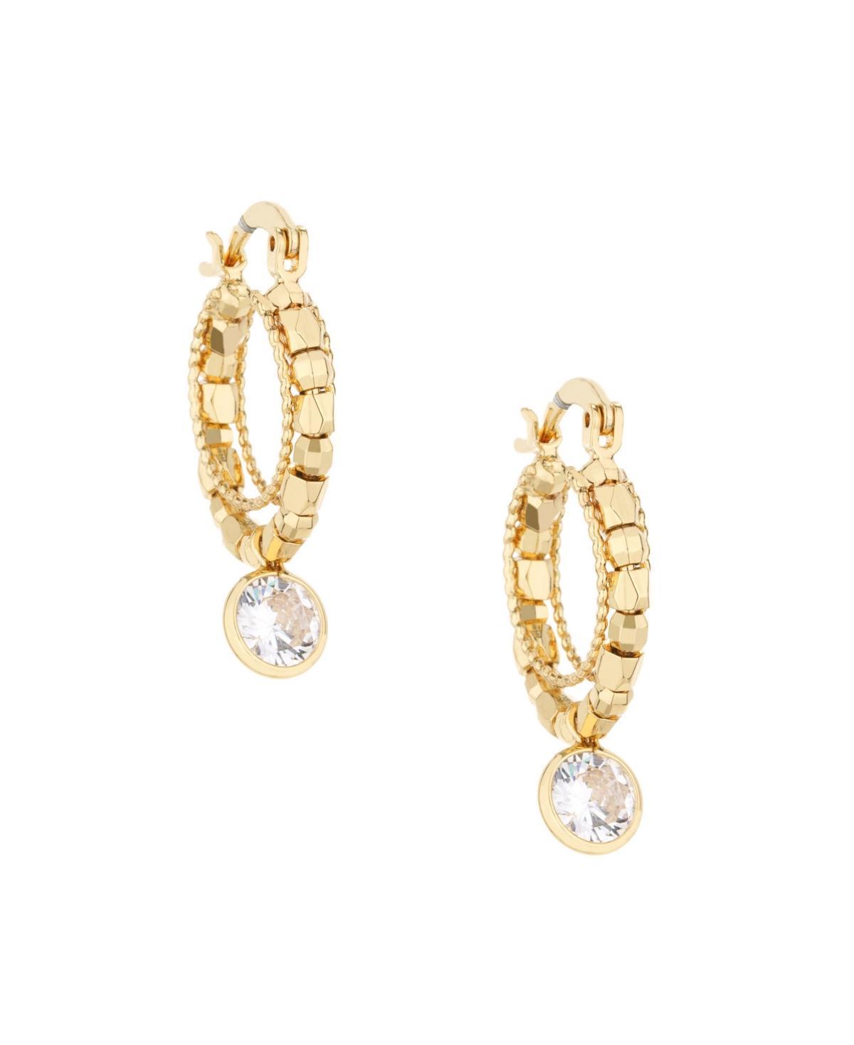 Ettika Beaded Crystal Hoop Earrings Product Image