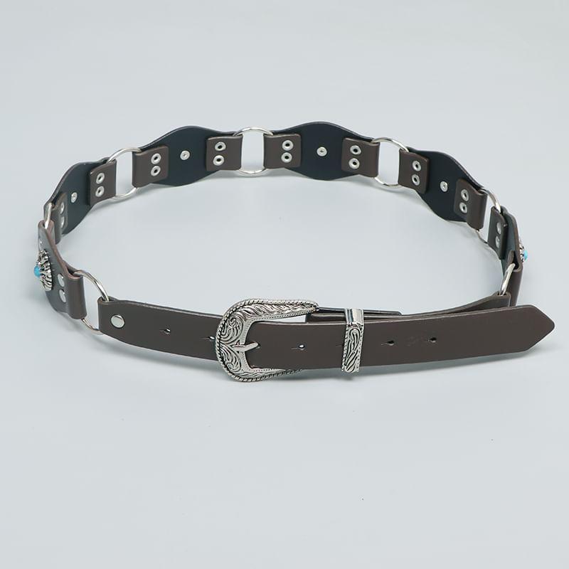 Faux Leather Buckled Belt Product Image