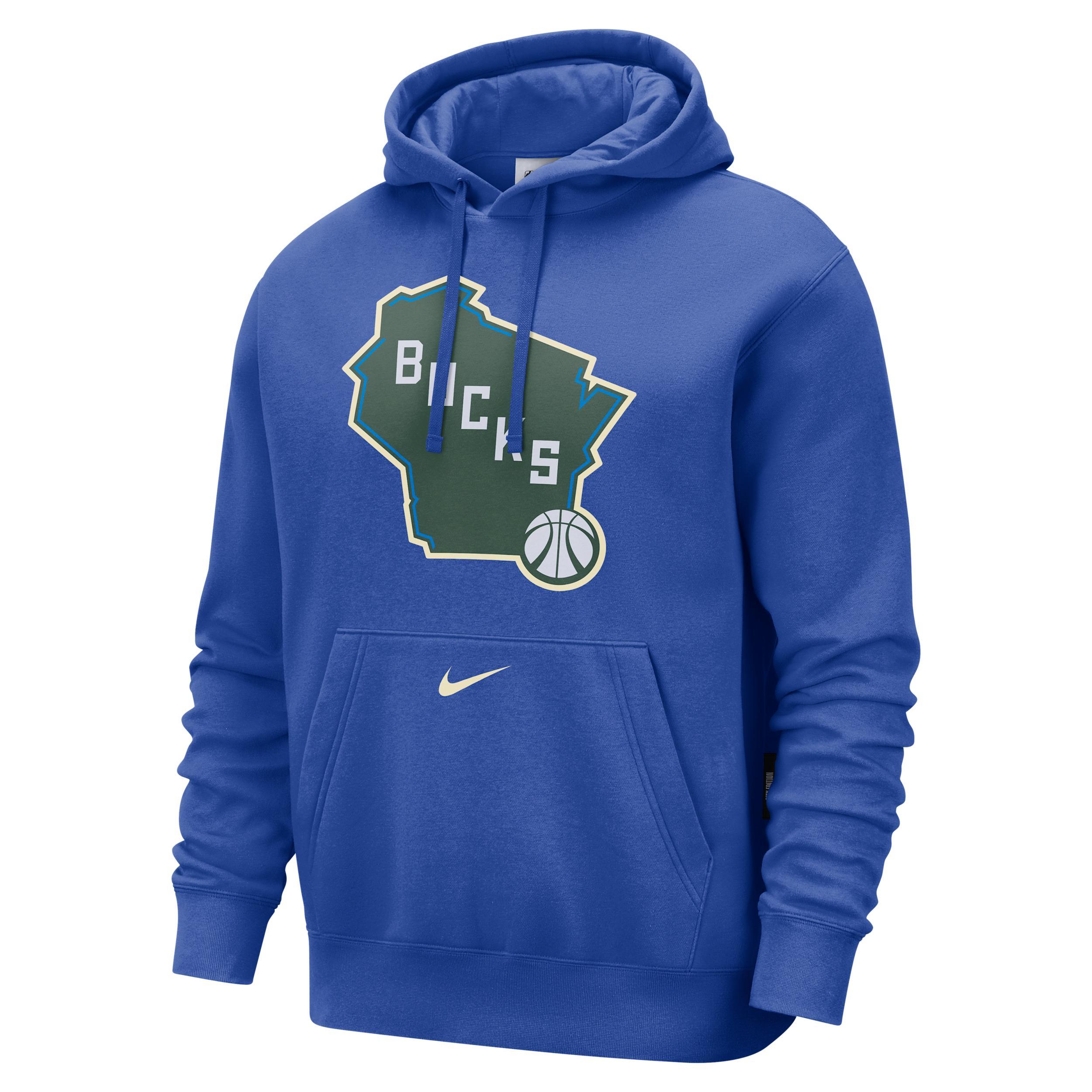 Milwaukee Bucks Club City Edition Nike Men's NBA Fleece Pullover Hoodie Product Image