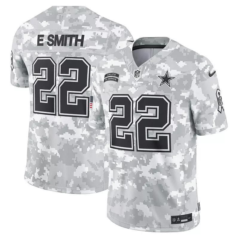 Mens Nike Emmitt Smith Arctic Camo Dallas Cowboys 2024 Salute to Service Retired Player Limited Jersey Product Image