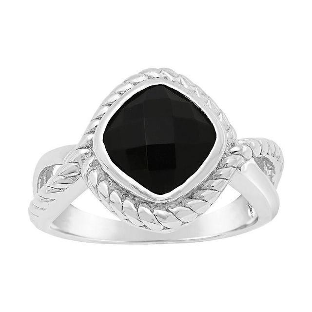 Gemminded Sterling Silver Black Onyx Ring, Womens Product Image