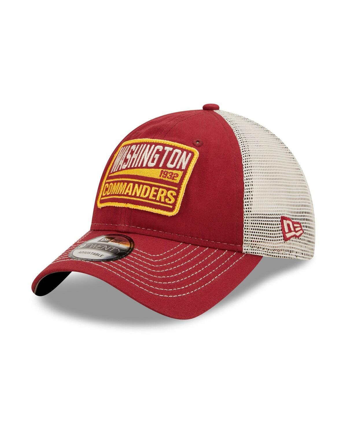 Mens New Era Burgundy Washington Commanders Devoted Trucker 9TWENTY Snapback Hat - Burgundy Product Image