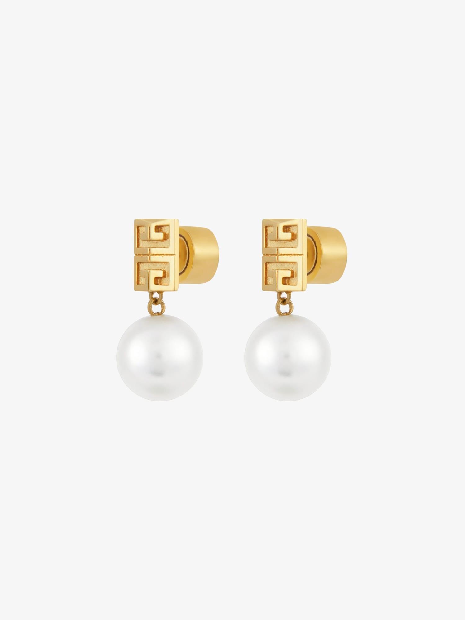 4G earrings in metal with pearls Product Image