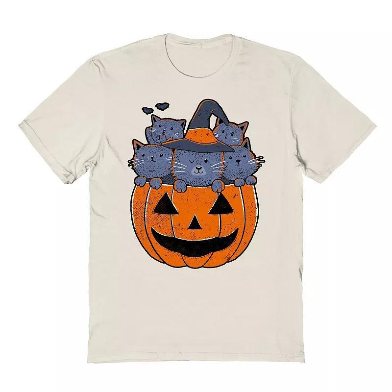 Mens Cats Tricks Halloween Graphic Tee Product Image