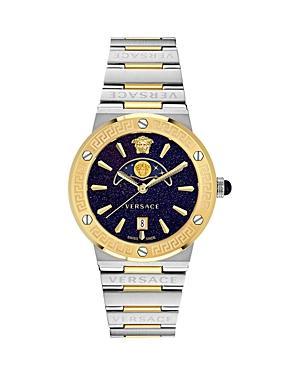 Versace Womens Swiss Greca Logo Blue Ion Plated Stainless Steel Bracelet Watch 38mm Product Image