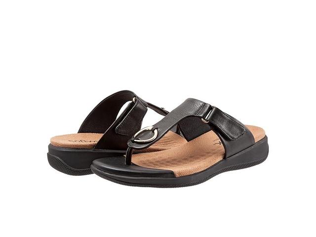 SoftWalk Talara Leather Hardware Detail Thong Sandals Product Image