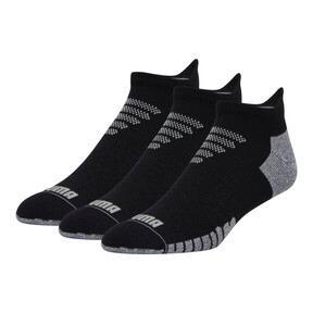 PUMA Men's Half-Terry Low Cut Socks (3 Pairs) in Black/Grey Product Image