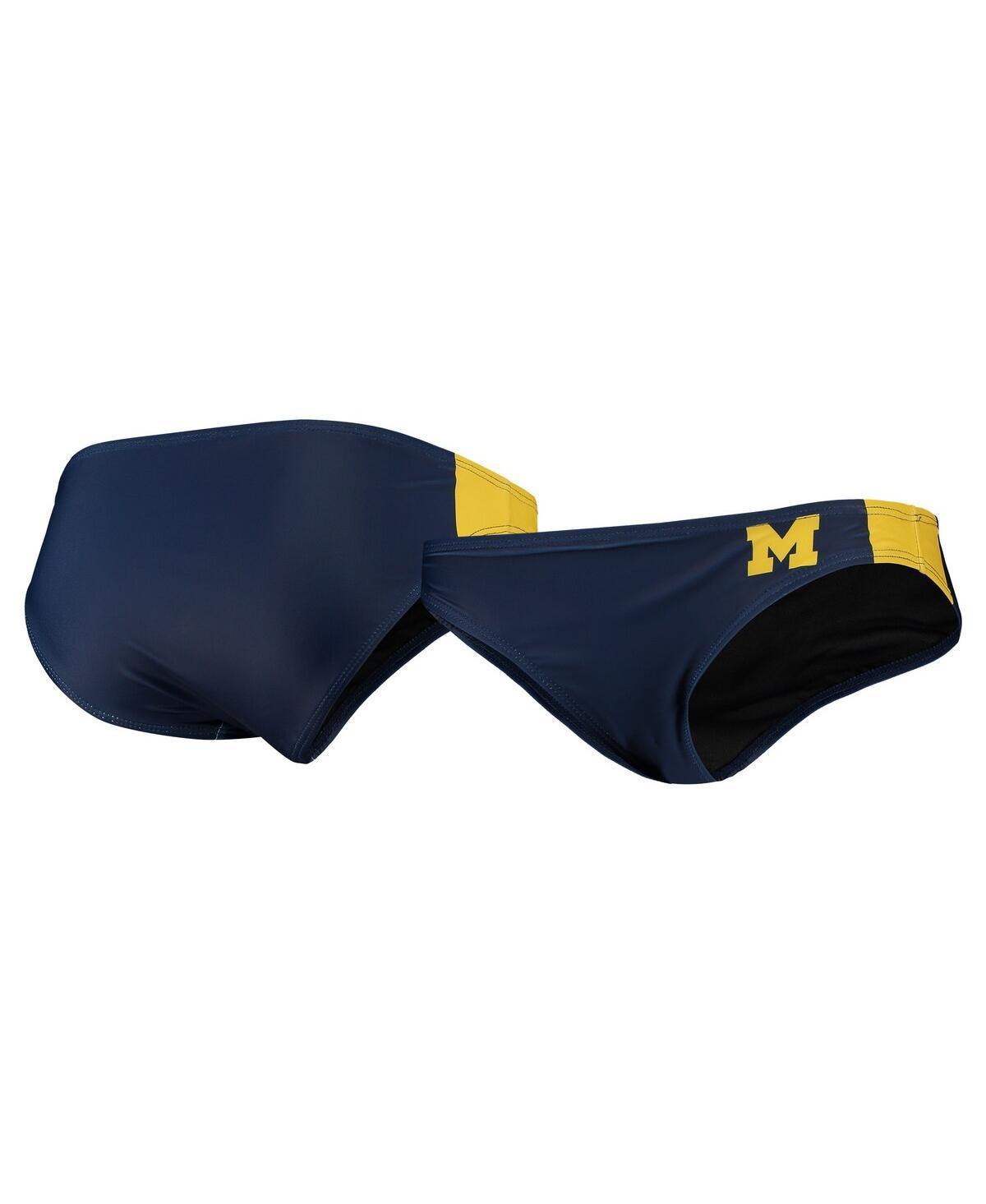 Womens FOCO Michigan Wolverines Wordmark Bikini Bottom Blue Product Image