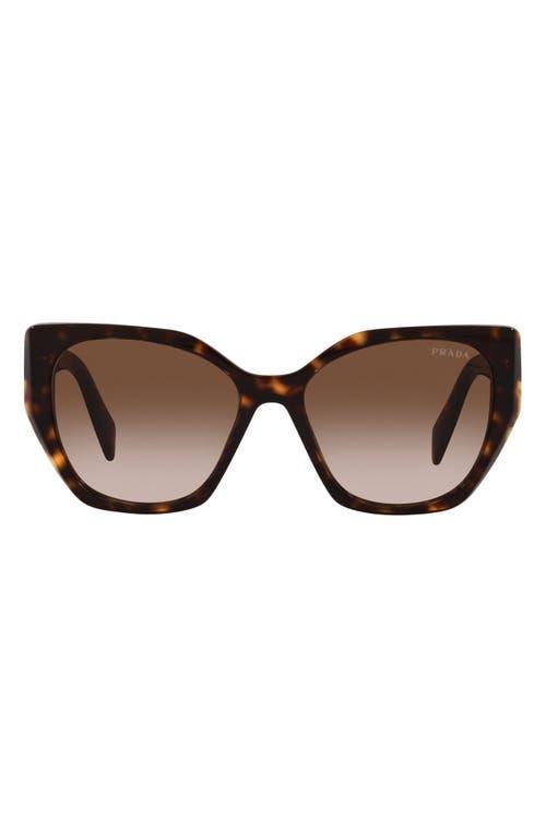 Prada 56mm Gradient Polarized Rectangular Sunglasses Product Image