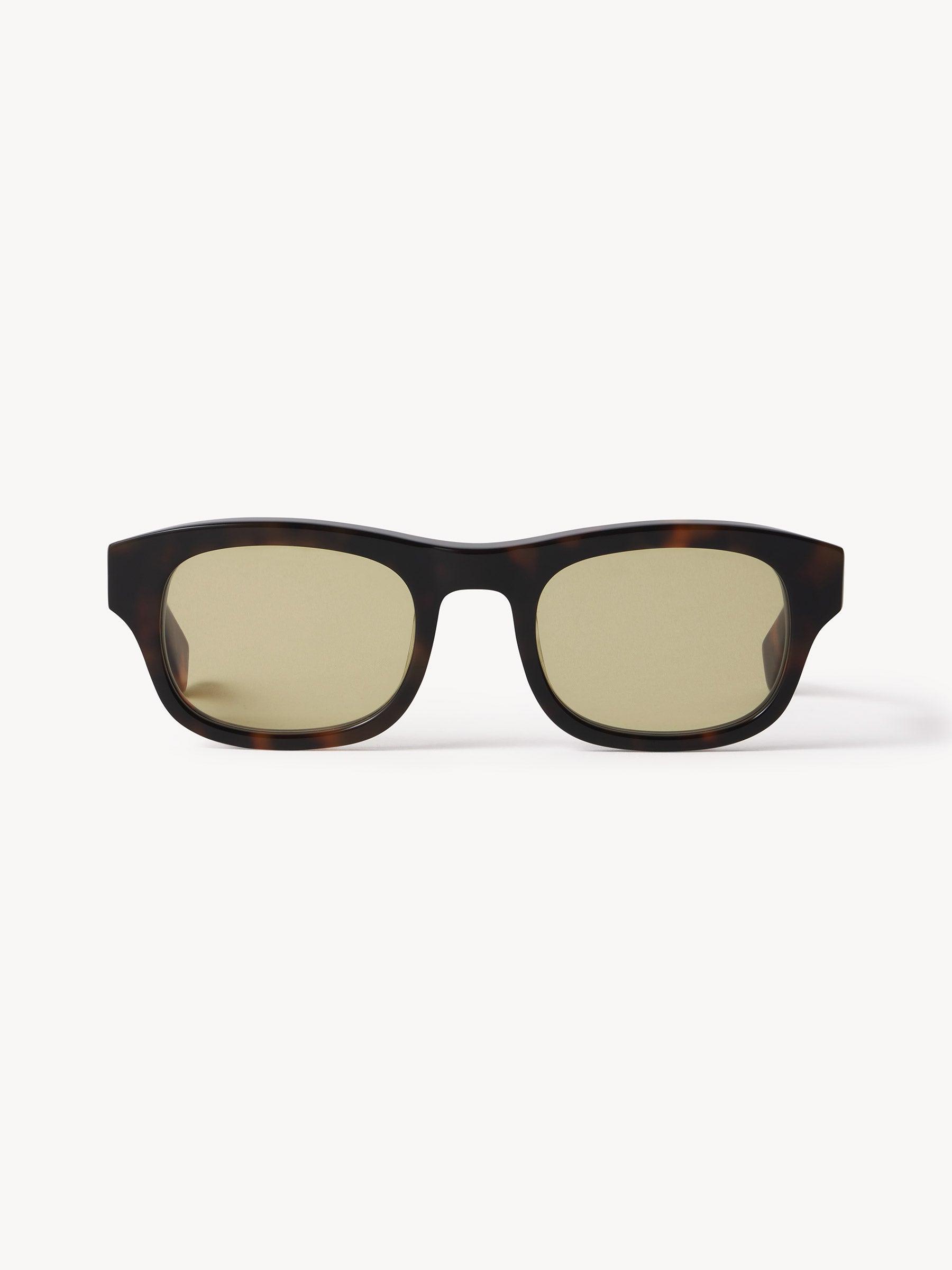 Tortoise / Amber Italian Acetate Monk Sunglasses Product Image