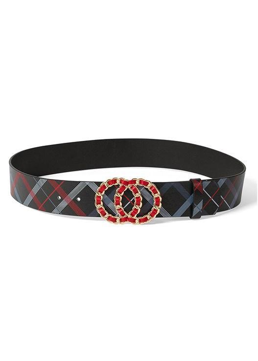 Plaid Ring Buckle Belt Product Image