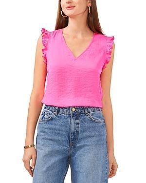 Vince Camuto Pleated Flutter Sleeve Top Product Image