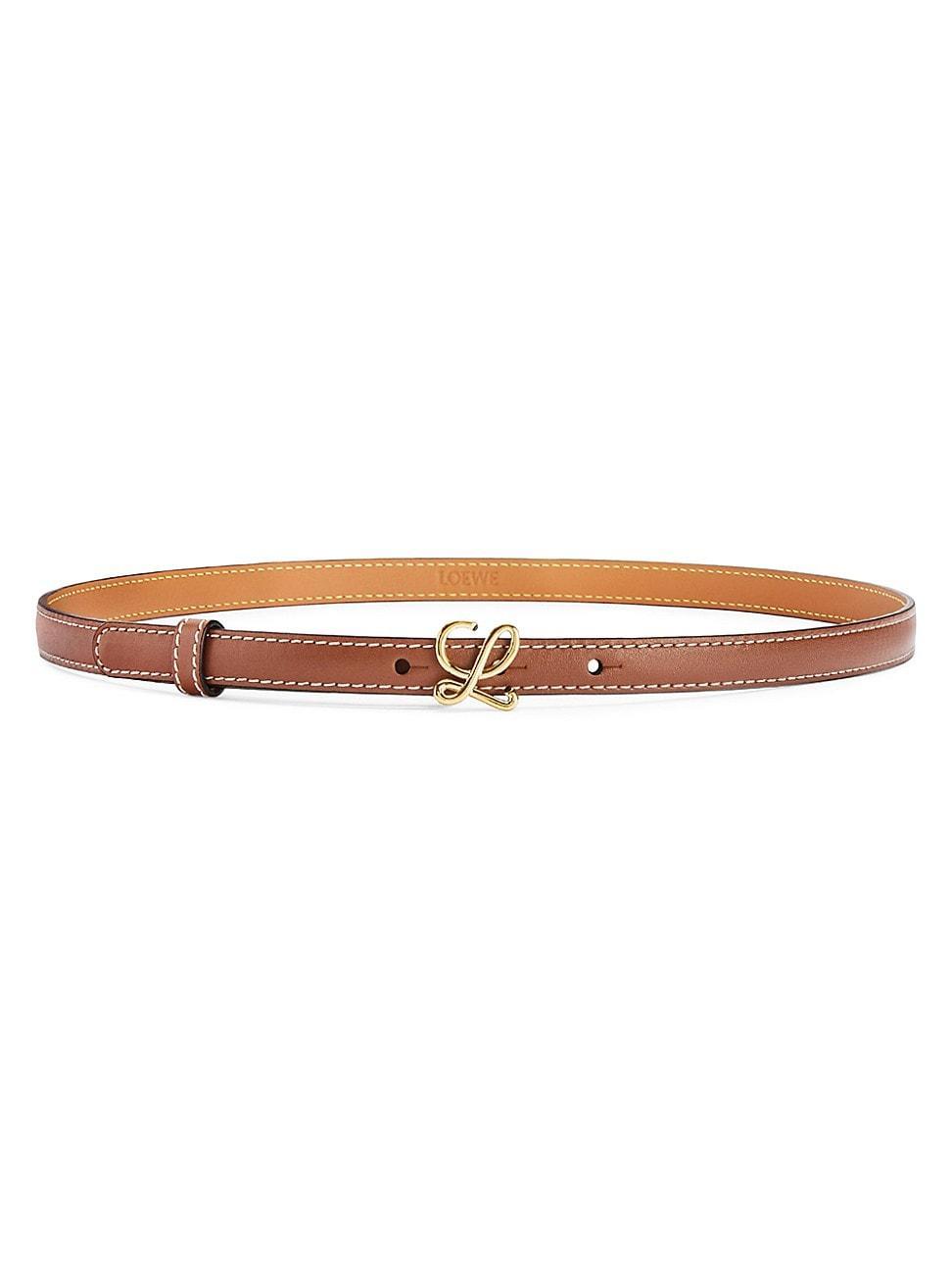 Womens L-Buckle Leather Belt Product Image