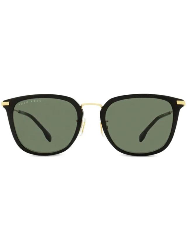 Rectangle-frame Sunglasses In Black Product Image