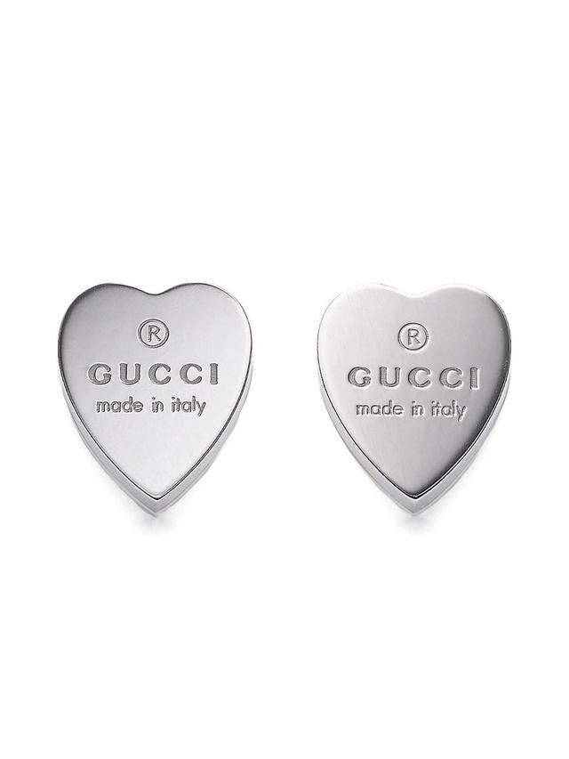 Engraved Heart Trademark Earrings Product Image