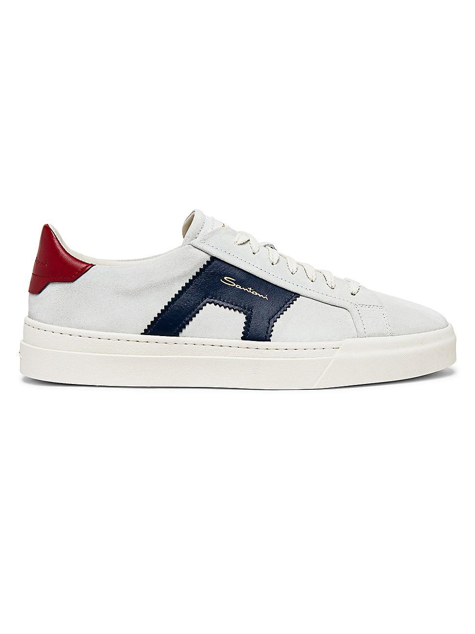 Santoni Mens Double Buckle Lace Up Sneakers Product Image