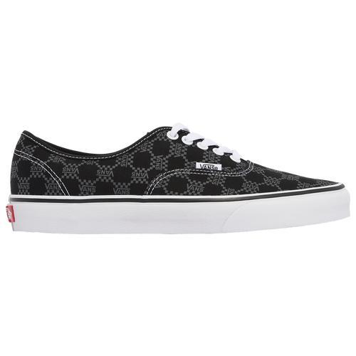 Vans Mens Authentic Monogram - Shoes Black/Grey Product Image