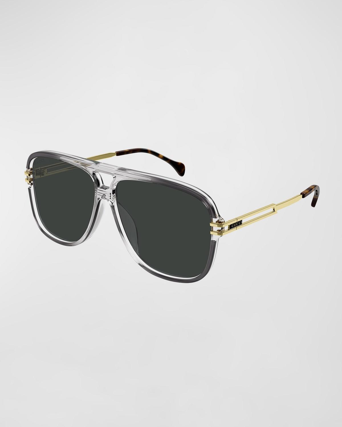 Mens Acetate Aviator Sunglasses Product Image