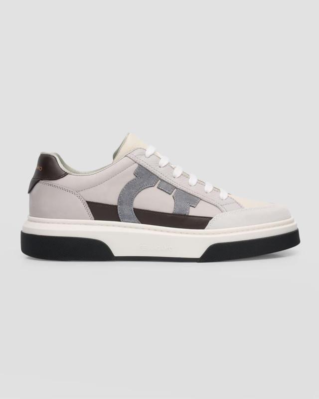 Men's Cassina Gancini Leather Low-Top Sneakers Product Image