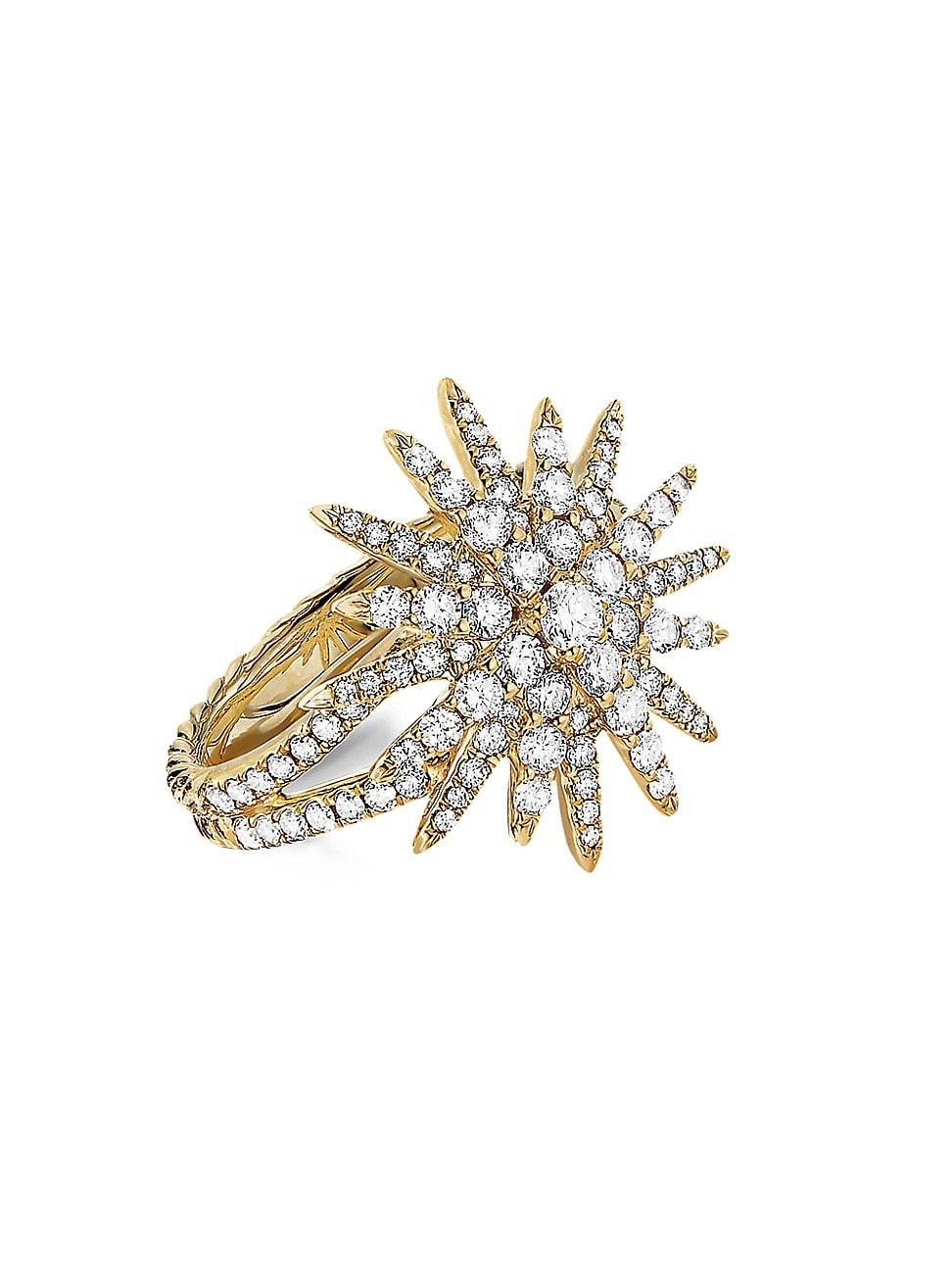 Womens The Starburst 18K Yellow Gold & Diamond Pav Ring Product Image