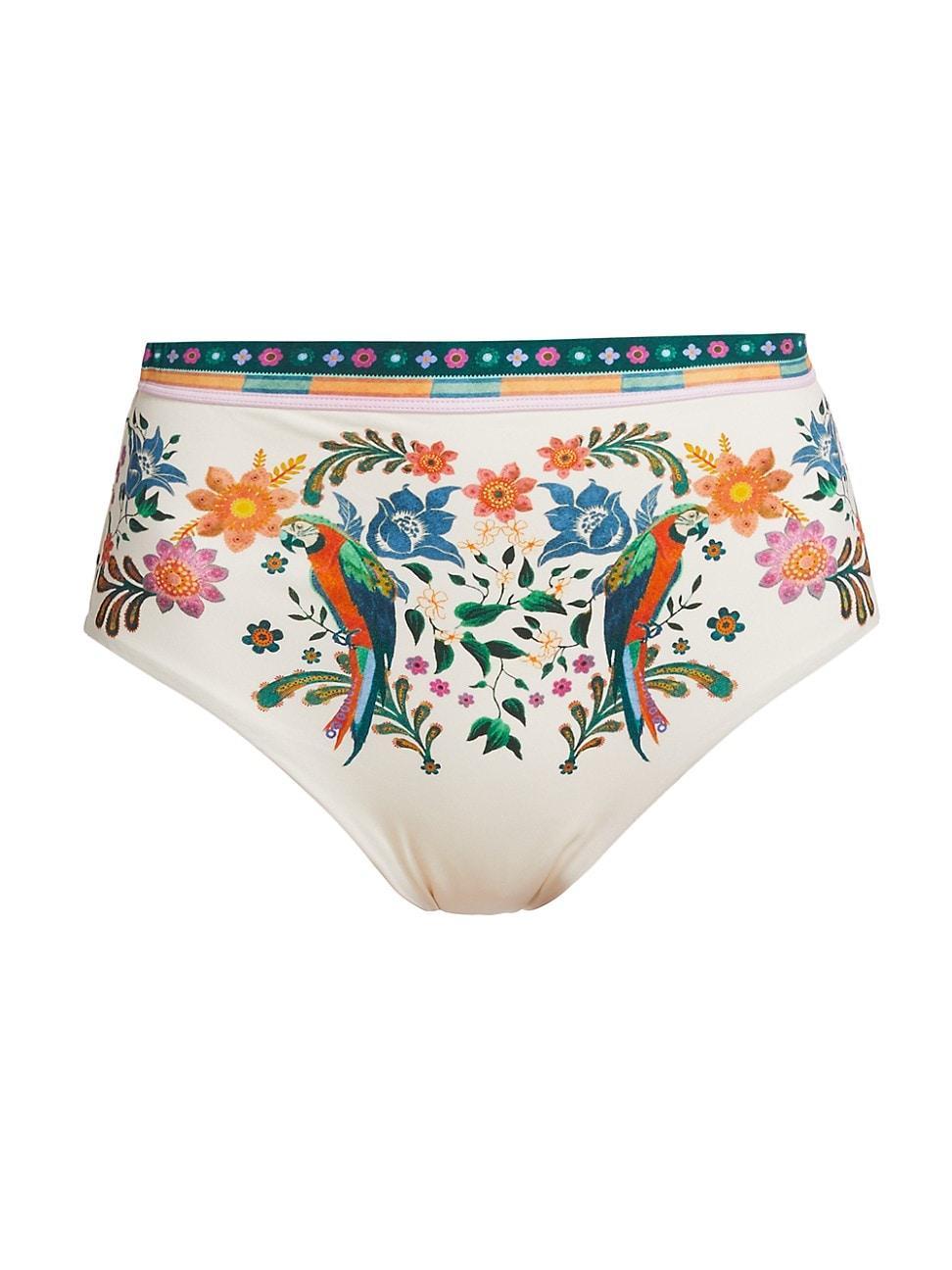 Womens Ginger Floral High-Rise Bikini Bottoms Product Image