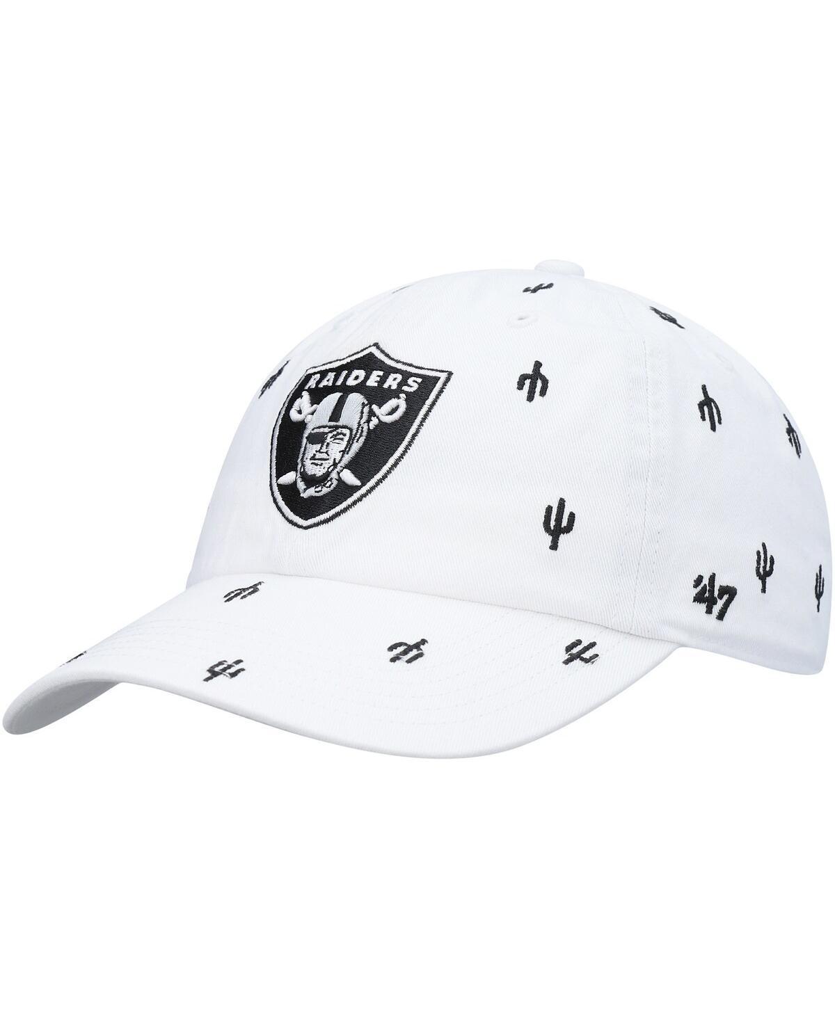 Womens 47 White Las Vegas Raiders Confetti Clean Up Adjustable Hat Product Image