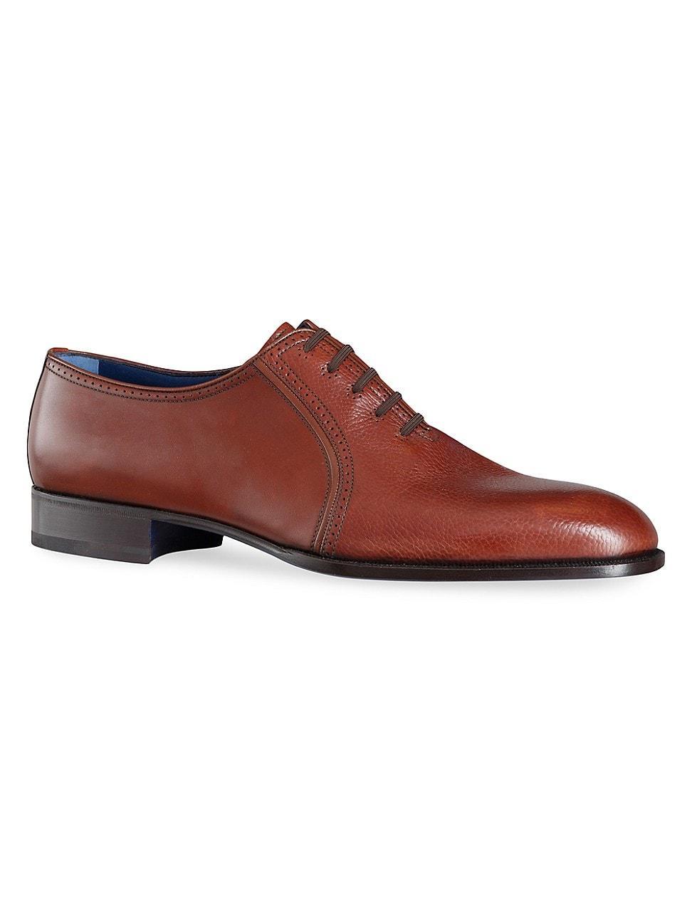 Mens Calfskin Leather Oxford Shoes Product Image