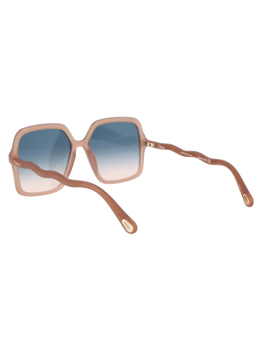 Zelie Square-frame Sunglasses In Brun Product Image