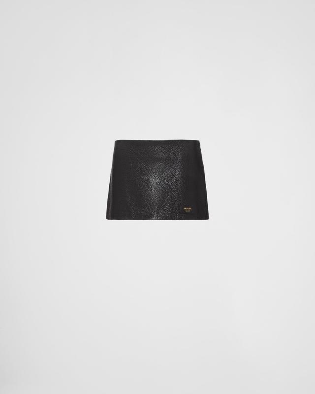 Nappa leather miniskirt Product Image