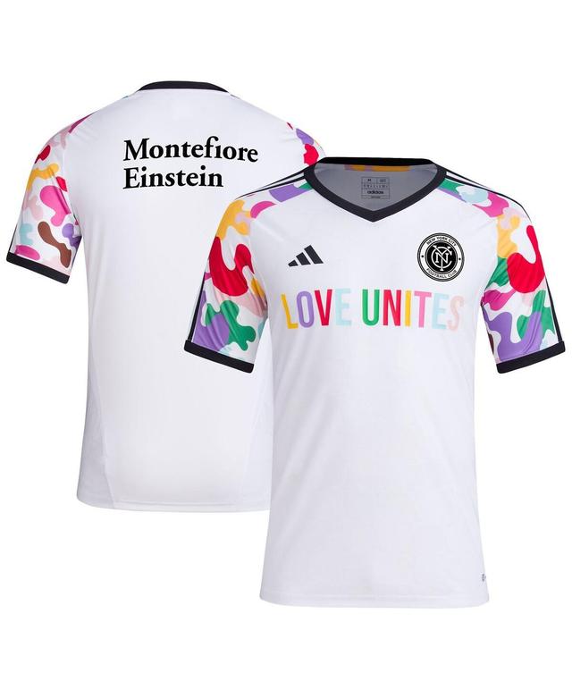 Mens adidas White New York City Fc 2023 Pride Pre-Match Top - White Product Image