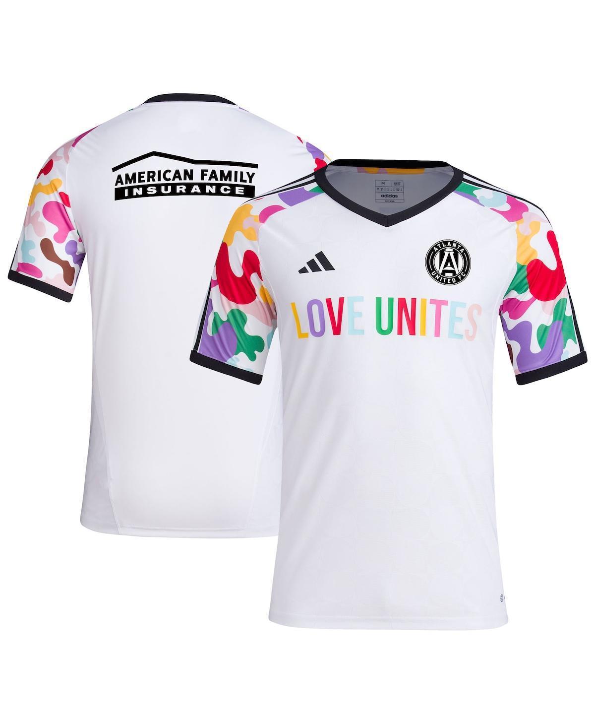 Mens adidas White Atlanta United Fc 2023 Pride Pre-Match Top - White Product Image