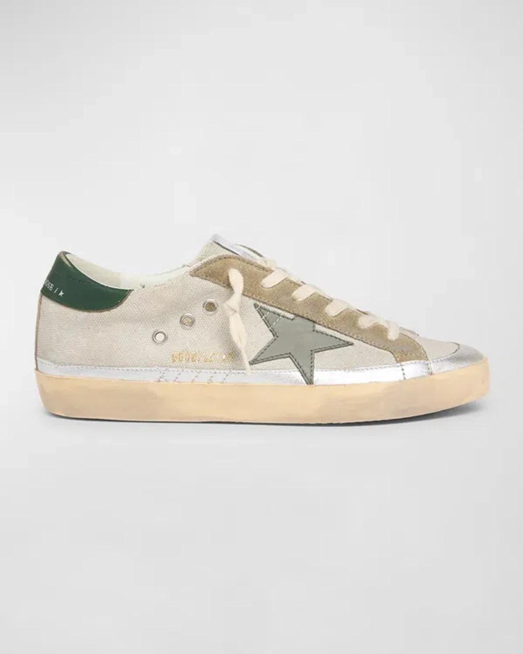 Superstar Canvas Metallic Low-top Sneakers In Greygreensilver product image